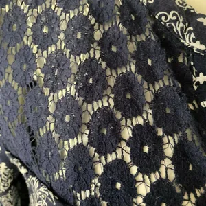 Altar'd State Size L Navy Blue Print‎ Lace Detail thumbnail 4