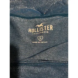 Hollister Crop Top Womens Small Blue New Glitter Square Neck Long Sleeve Corset thumbnail 8