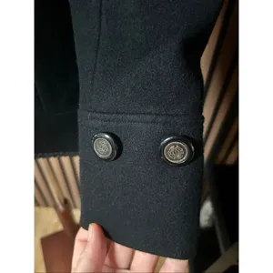 Randy camper black coat jacket wool blend stylish military style size 4 thumbnail 2