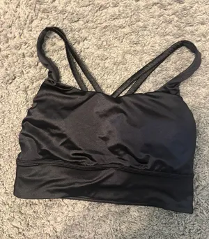 lululemon athletica Black Crisscross Strappy Sports Bra thumbnail 1