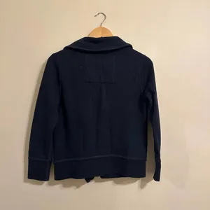Abercrombie & Fitch Y2K Navy Sweatshirt Moto Jacket Size L thumbnail 3