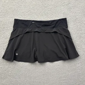 Lululemon Play Off The Pleats Skirt Skort Black Athletic Tennis Women's 12 thumbnail 3