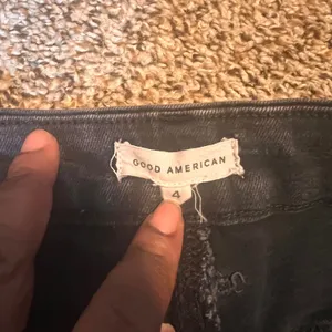 Good American Black Wash High Rise Skinny Jeans Women's Size 4 Denim‎ thumbnail 2