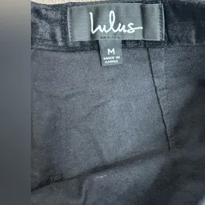 Lulus Pants Sz M Black‎ Velvet Touch Cropped Ankle Pants Indie Alternative thumbnail 2