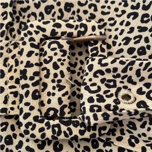 Melloday Midi Dress Small Animal Print Belted Shirt Dress Career Office Work thumbnail 11