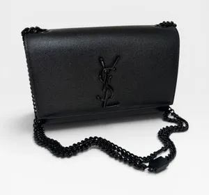 YSL Saint Laurent AUTHENTIC Black Leather Monogram Chain Crossbody Bag WITH COA thumbnail 1