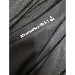 Abercrombie & Fitch Black Cowl Neck Mesh Long Sleeve Blouse Bodysuit Top Size S thumbnail 5