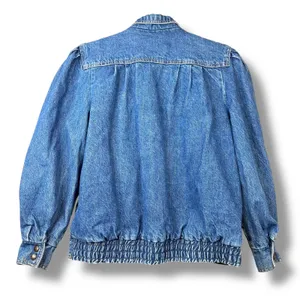Vintage Sergio Valente VTG Western Pleated Flannel Puff Shoulder Denim Jacket thumbnail 5