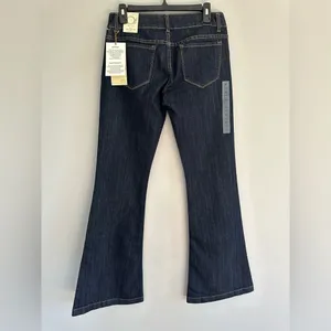 Nitrogen Signature Womens dark Blue Cotton Denim flared Jeans Size 29 thumbnail 3