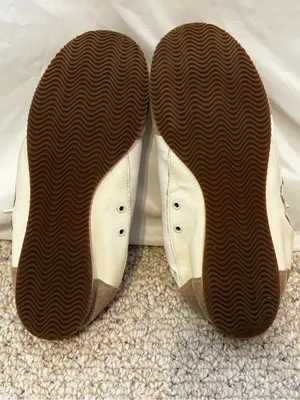 Tory Burch Leather Tory Logo Sneakers Low Tops White Ivory Cerbiatto size 10.5 thumbnail 9