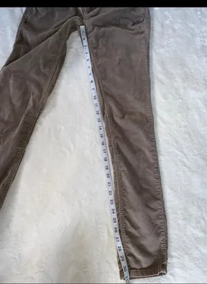 Free People Tan Skinny Corduroy Pants Sz 26 thumbnail 7