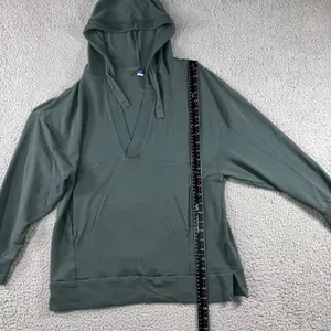 Old Navy Oversized Tunic Hooded Sweatshirt Women Medium French Terry V‎ Neck thumbnail 4