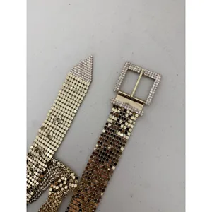 B-Low The Belt Bianca Belt Gold Embellished Crystal Chainmail Mesh Statement thumbnail 4