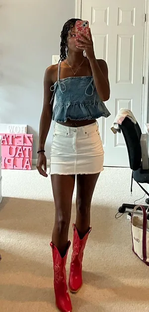 Denim Top Shein thumbnail 1