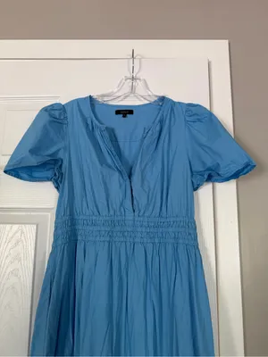 Quince Aqua Blue Long Maxi Dress Summer thumbnail 2