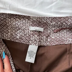 IZOD Golf Skirt Skort Womens 2 Brown White Geometric Activewear Quiet Luxury‎ thumbnail 6