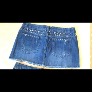 Hollister Y2K I Love H81 Denim Jean Skirt 🌸 26 thumbnail 4