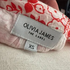 Olivia James Red White Floral Mini Dress XS thumbnail 4