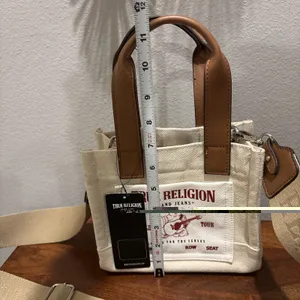 True Religion Crossbody Mini Tote Purse Shoulder Bag Adjustable Guitar Strap NWT thumbnail 10