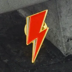 NWT Bright Red Lightning Bolt Enamel Lapel Pin Brooch, Fun Gift Idea! thumbnail 3