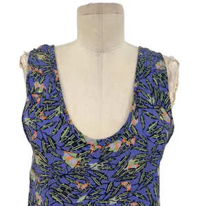 Flax Bumblebee Sleeveless Maxi Dress Purple Green Palm Print‎ Size Petite XS thumbnail 4