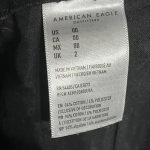 American Eagle Skirt‎ Womens 00 Black Hi Rise A-Line Denim Jean Button Fly thumbnail 4