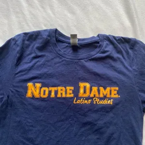Notre Dame navy blue and yellow shirt thumbnail 2
