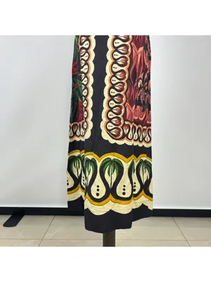 NWOT Farm Rio Multicolor Sleeveless Linen Blend Floral Midi Dress Size XS thumbnail 8