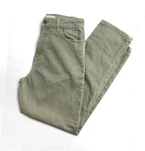 Zara Sage Green High Waisted Tapered Mom Jeans thumbnail 5