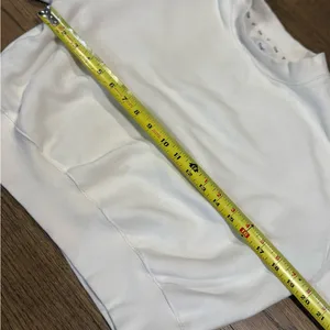 TNA Aritzia White Cropped Crewneck Sweatshirt: Size- Medium thumbnail 5