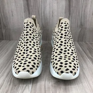 Gianni Bini Beige & Black Leopard Knit Slip-On Platform Sneakers Size 8 thumbnail 6
