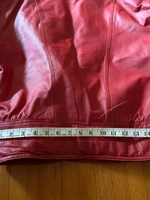 Wilson's Leather True Vintage 1980’s “Cherry Red” Jacket with Square Snaps, Size S thumbnail 9