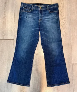 J Brand Selena Jeans Women's‎ Size 31 Dark Wash Denim Cropped Bootcut Casual thumbnail 1