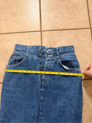 Vintage Levi’s Made in USA Denim Maxi Skirt thumbnail 9