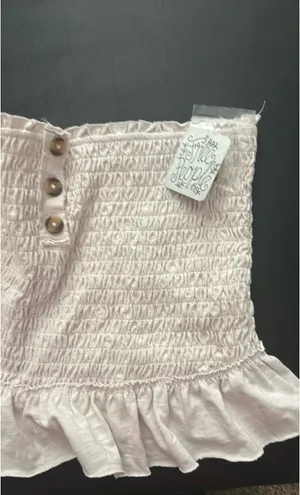 Free People Ruffle Tube Top Light Lilac thumbnail 3