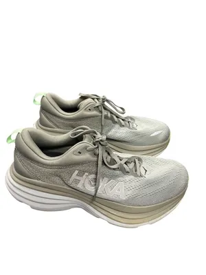 Hoka Bondi 8 wms gray green casual athletic running sneakers sz 9B SKU 10-209 thumbnail 3