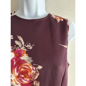 Altar’d State Floral Plum Dress Size L‎ Pleated thumbnail 4