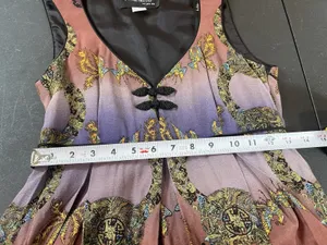 Vintage Y2K Asian Inspired Nicole Miller 2 Empire Waist Sleeveless Mini Dress thumbnail 12