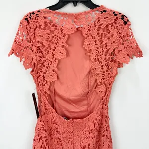 Lulus Paramour Coral Orange Lace Backless Bodycon Dress Party Medium NWT thumbnail 10