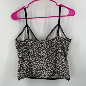 Vintage Tank Women's Large Velvet Animal LipService Sexy Schoolgirl Y2K Babydoll thumbnail 2