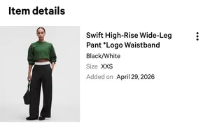 Lululemon Swift High-Rise Wide-Leg Pant Logo Waistband thumbnail 8