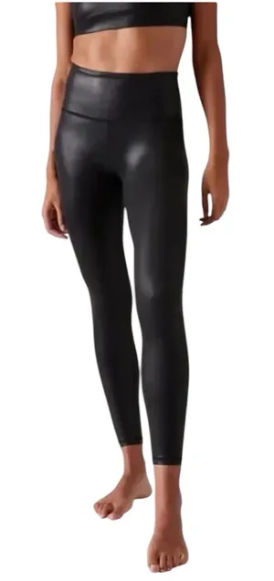 Athleta - Elation Ultra High Rise Sheen 7/8 Leggings Black Sz S thumbnail 1