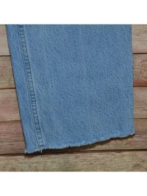 Abercrombie Fitch 90s Straight Mid Rise Curve Love Jeans 31 Regular Light Wash thumbnail 4