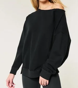 Hollister Oversized Off the Shoulder Crewneck thumbnail 1