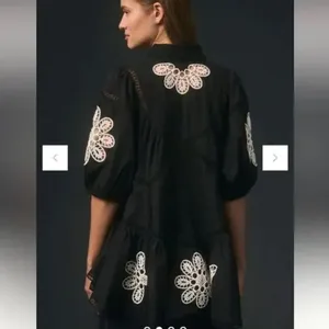 Anthropologie x Forever NWT That Girl Embroidered high neck Blouse - XS thumbnail 6