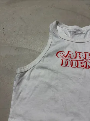 Spiritual gangster Carpe Diem White Crop Tank medium thumbnail 3
