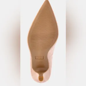 TIME and TRU Womens Stiletto Shoes Size 8 Faux Suede Nude Color Memory Foam New thumbnail 6