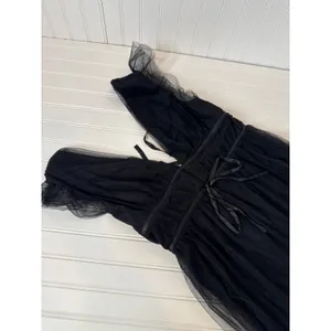 NWT Lulus I'm All Yours Black Tulle Ruffled Maxi Dress Debut Wedding Size XS thumbnail 5