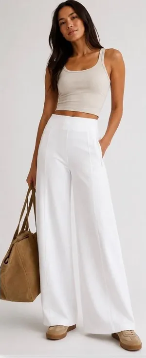 Lululemon Define High-Rise Wide-Leg‎ Pant Luon White XXXS NWT thumbnail 1