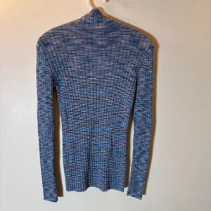 Sundance Blue Pink Space Dye Ribbed Turtleneck‎ Sweater Size Small thumbnail 4